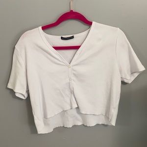 Cropped white Brandy Melvill top